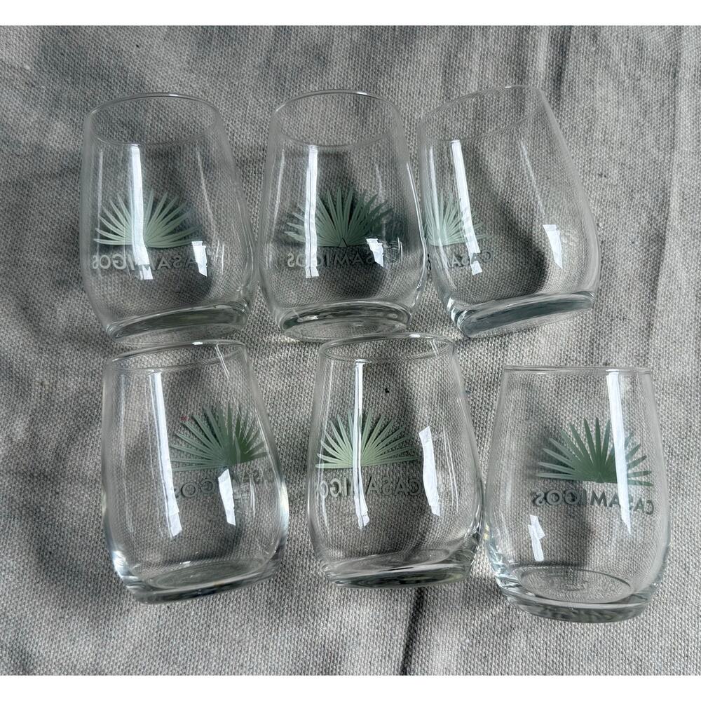 Casamigos Tequila Stemless Taster Wine Glasses 6 1/4 Oz Lot of 6 Gently Used - Picture 4 of 9